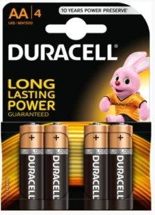 Duracell AA MN1500 Alkaline LR6 1.5V Батарейки (4шт.) (EU Blister)