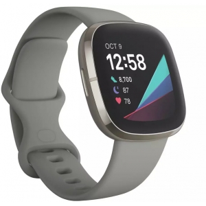 Fitbit Sense, sage grey/silver stainless steel