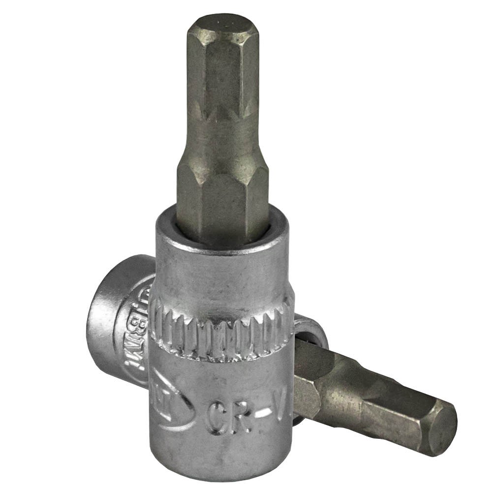 1 / 4" PADRUNOTSIK KUUSKANT HEX 5MM. SATIN CR-VAN. RIPUTUSPAKEND JBM