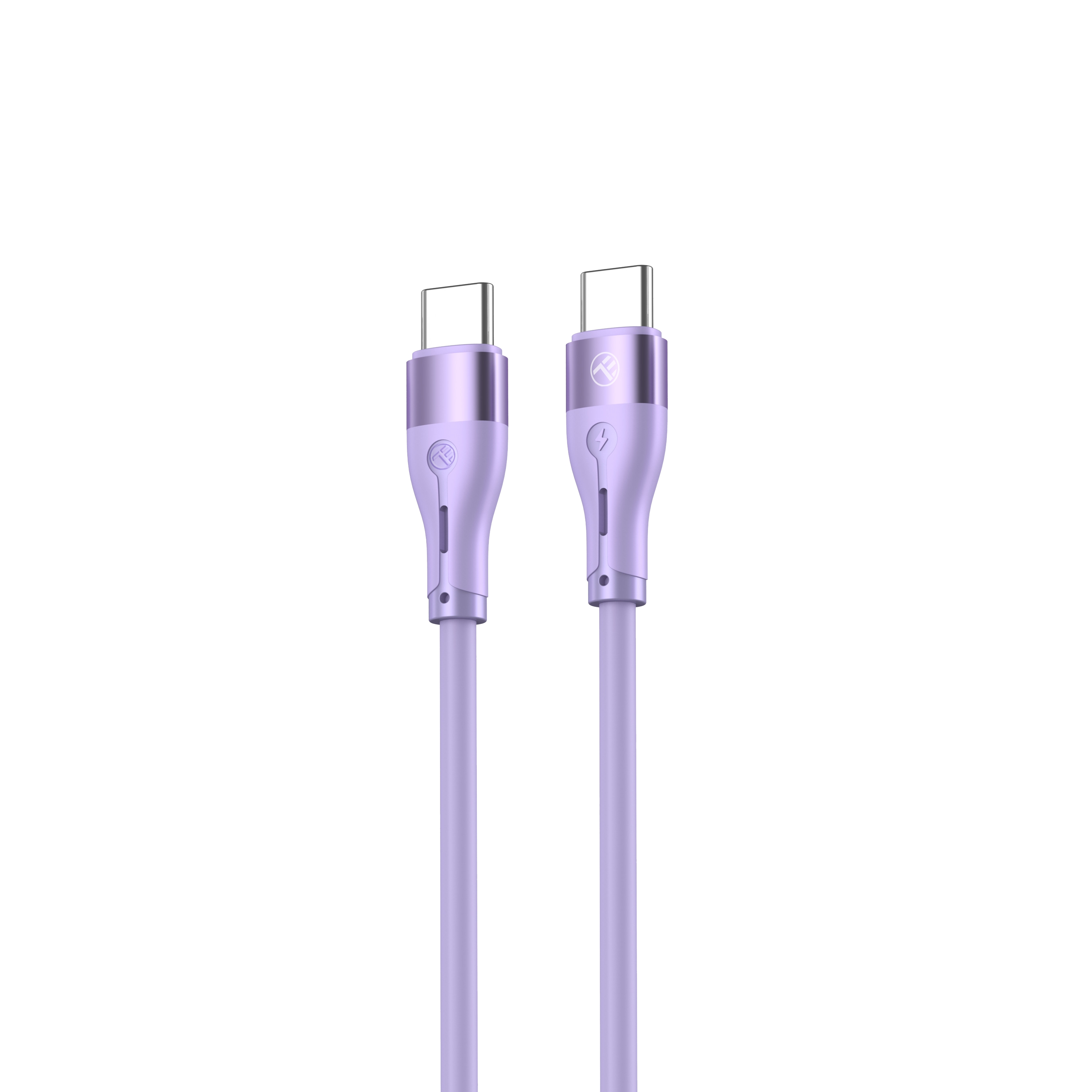 Tellur Silicone Type-C to Type-C cable PD60W 1m purple