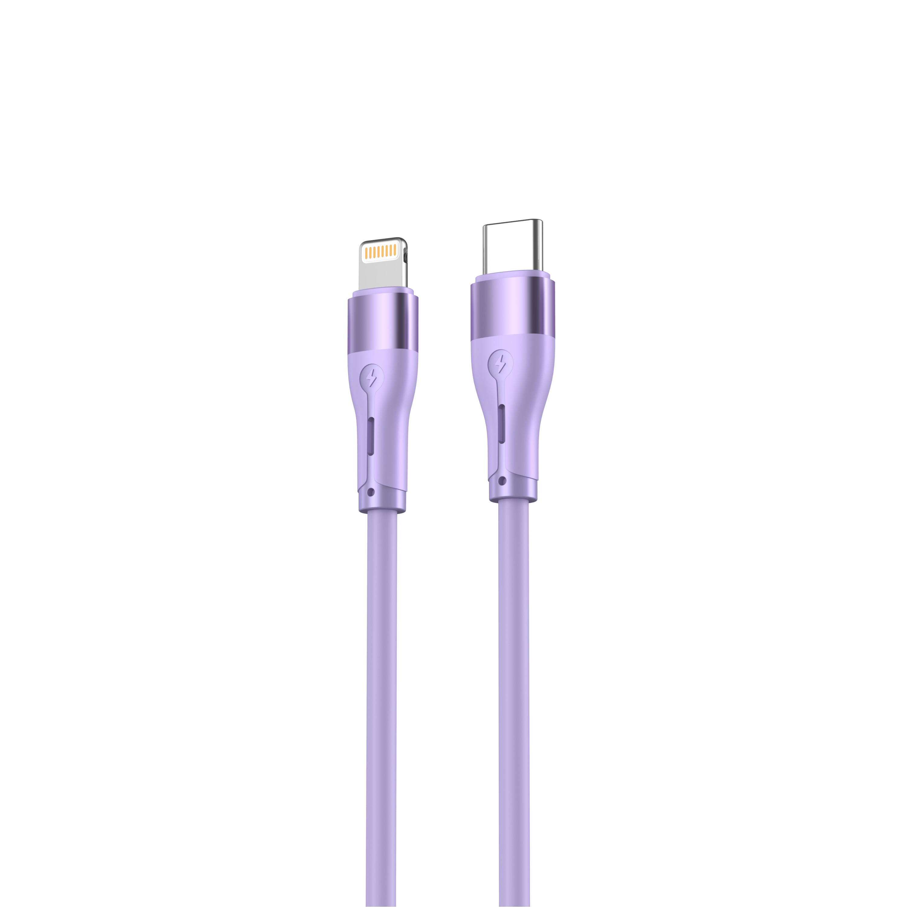 Tellur Silicone Type-C to Lightning cable PD30W 1m purple