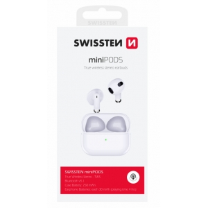 Swissten TWS Mini Podss Bluetooth 5.1 Stereo Earbuds with Microphone