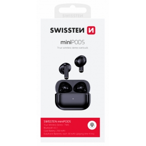 Swissten TWS Mini Podss Bluetooth 5.1 Stereo Earbuds with Microphone
