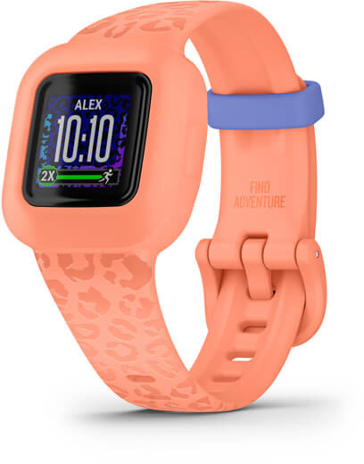 Garmin aktiivsusmonitor lastele Vivofit Jr.3, peach leopard