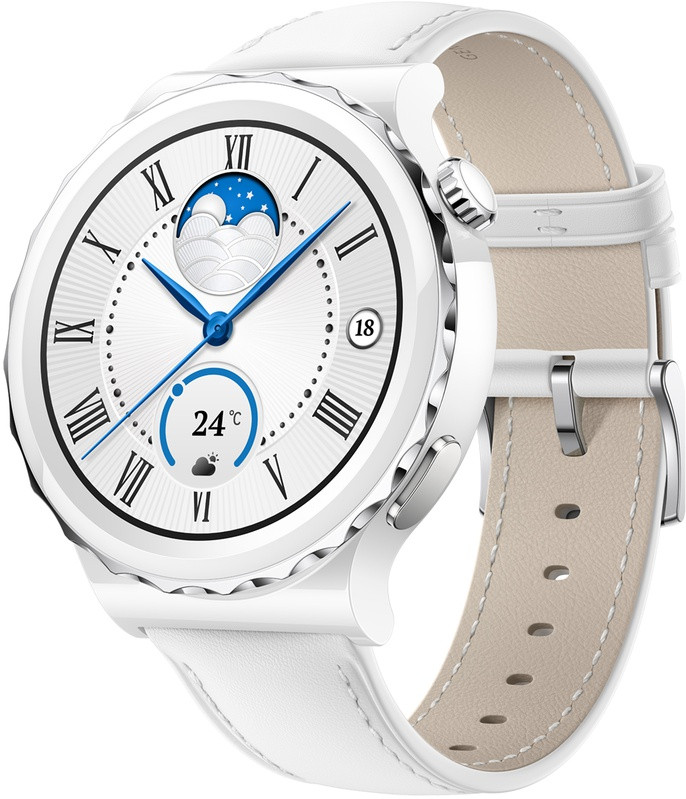 Huawei Watch GT 3 Pro Ceramic 43mm, valge/valge nahk