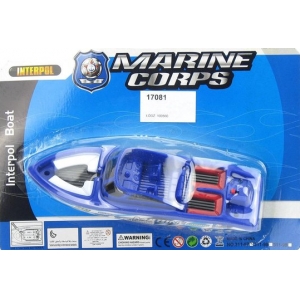 Marine Corps Interpol Boat / Self-propelled speedboat 21 x 6 x 7 cm