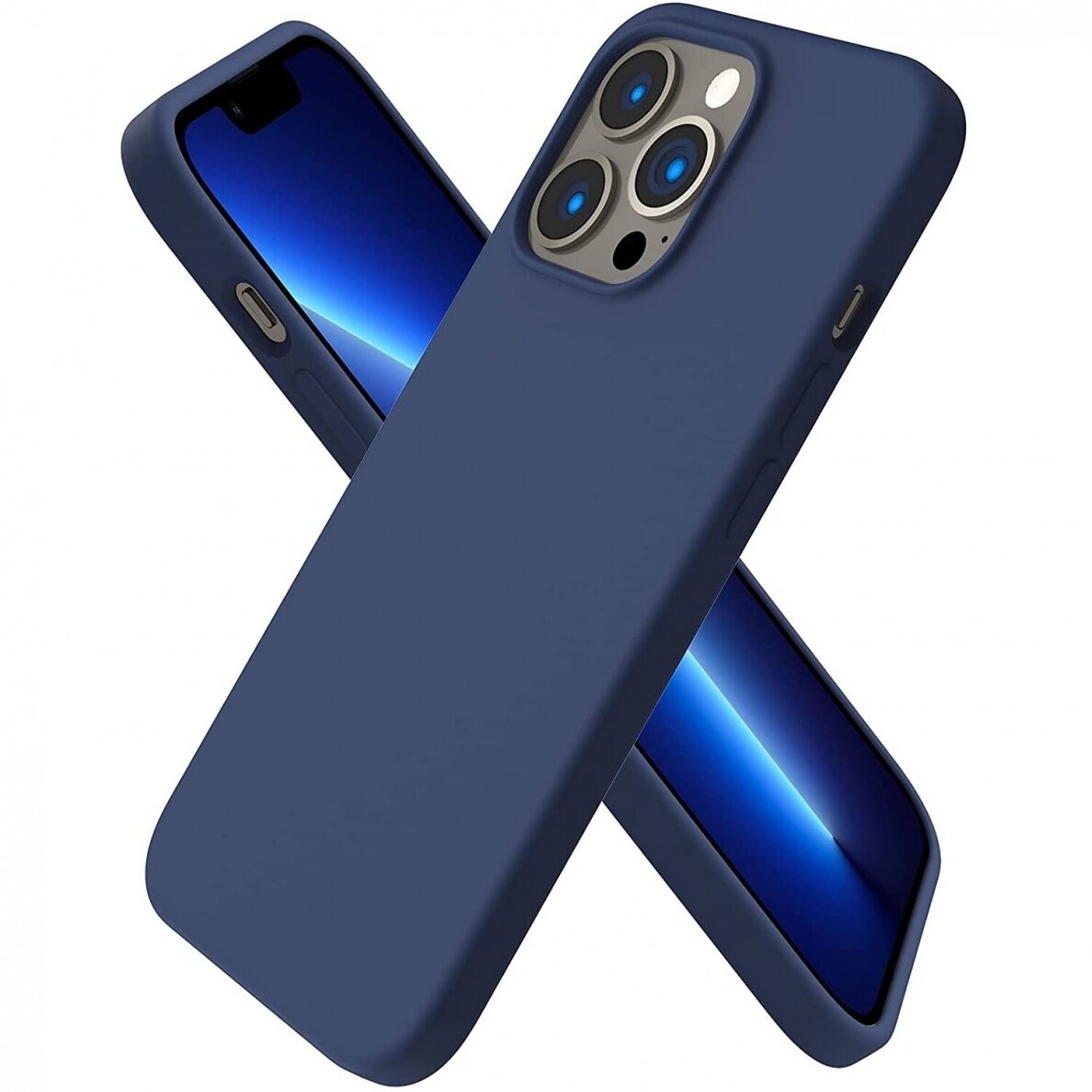 Mocco Ultra Slim Soft Matte 0.3 mm Silicone Case for Apple iPhone 14 Pro Dark Blue