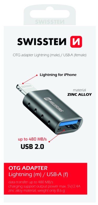 Swissten OTG Adapter Lightning to USB Connection