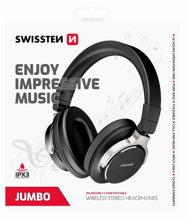 Swissten Jumbo Wireless Stereo Bluetooth Headphones