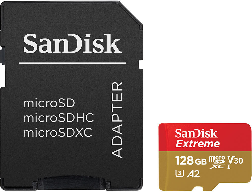 Sandisk карта памяти microSDXC 128GB Extreme + адаптер