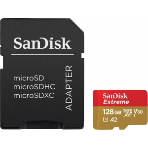 Sandisk mälukaart microSDXC 128GB Extreme + adapter
