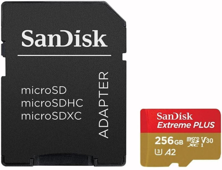 Sandisk mälukaart microSDXC 256GB Extreme Plus + adapter