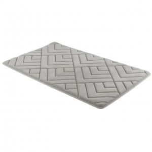 Beldray LA084699GRYUFEU7 Antibac Embroidered Memory Foam Bath Mat
