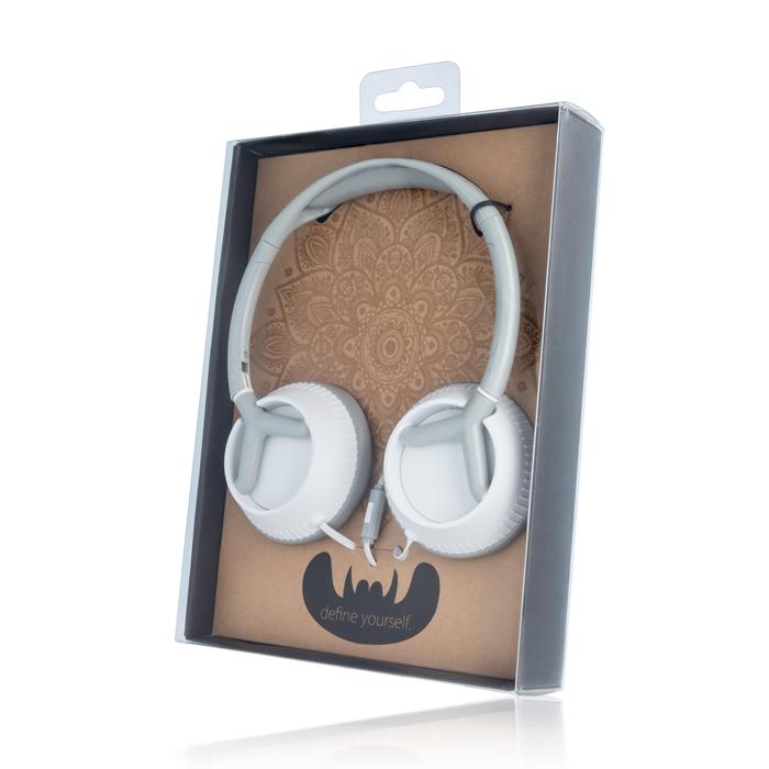 Forever CM-400 Mustache Universal Headphones with Microphone White + Bag