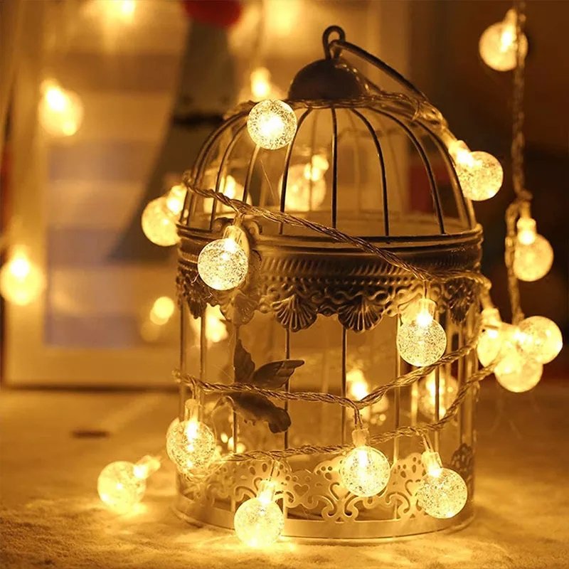 RoGer Bulb String Lights 100 LED / Warm-White / 10m