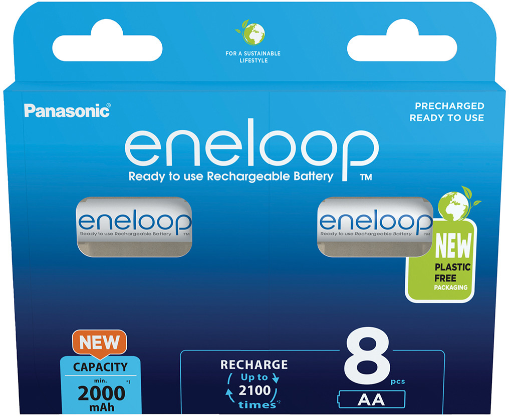 Panasonic eneloop аккумулятор AA 2000 8BP