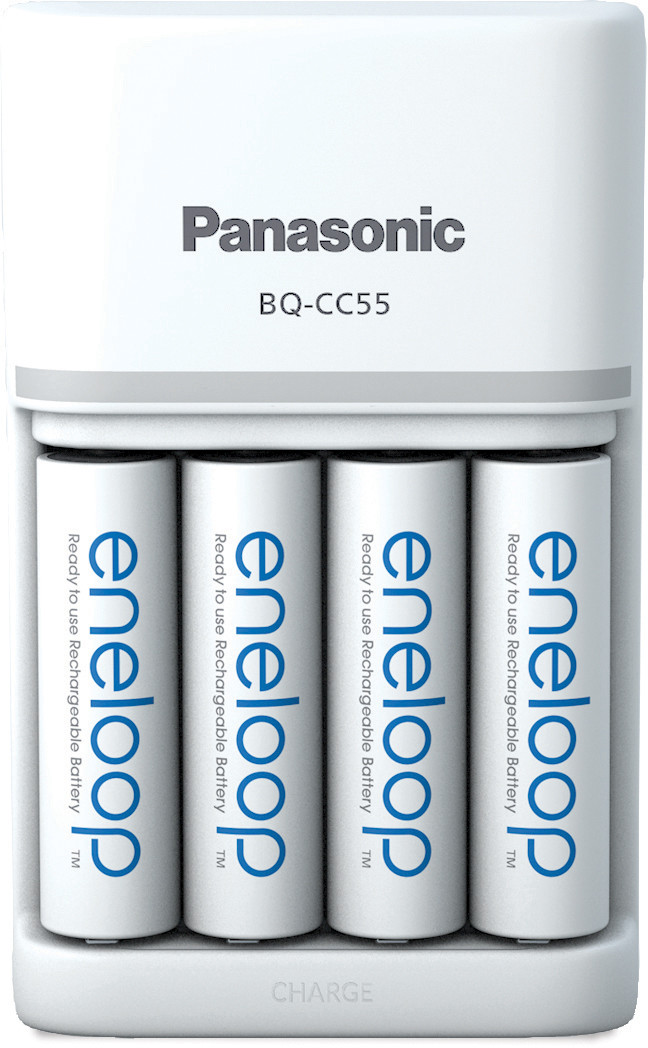 Panasonic eneloop laadija BQ-CC55 + 4x2000mAh