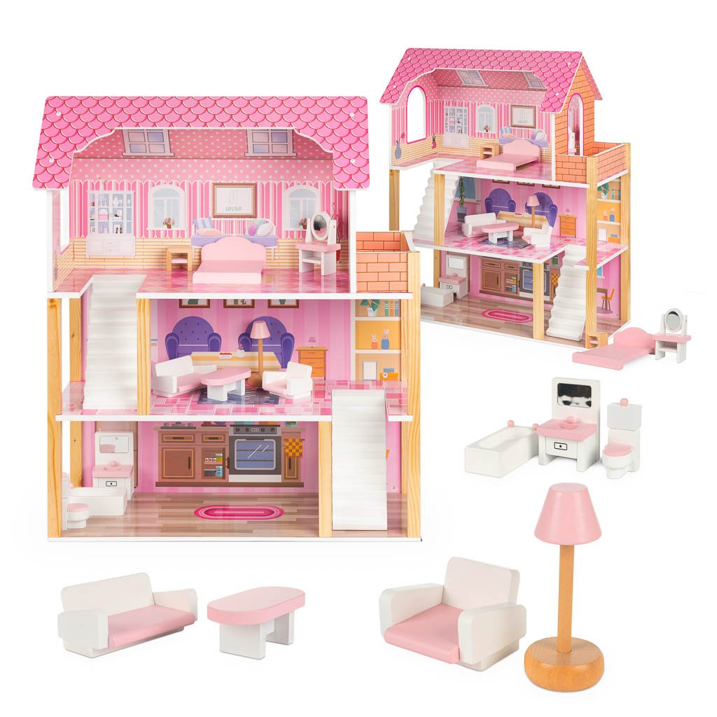 Lulilo Tulipo Wooden Doll House 70cm