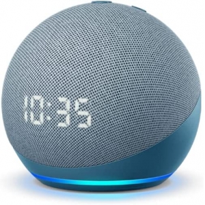 Amazon Echo Dot with clock (4th Gen) Twilight Blue (B7W644)