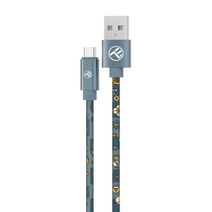 Tellur Graffiti USB to Type-C cable 3A 1m blue
