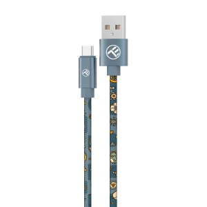 Tellur Graffiti USB to Type-C cable 3A 1m blue