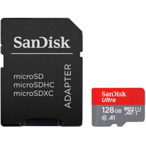 Sandisk mälukaart microSDXC 128GB Ultra A1+ adapter