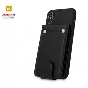 Mocco Smart Wallet Case Чехол Из Эко Кожи - Держатель Для Визиток Apple iPhone 7 Plus / iPhone 8 Plus Черный