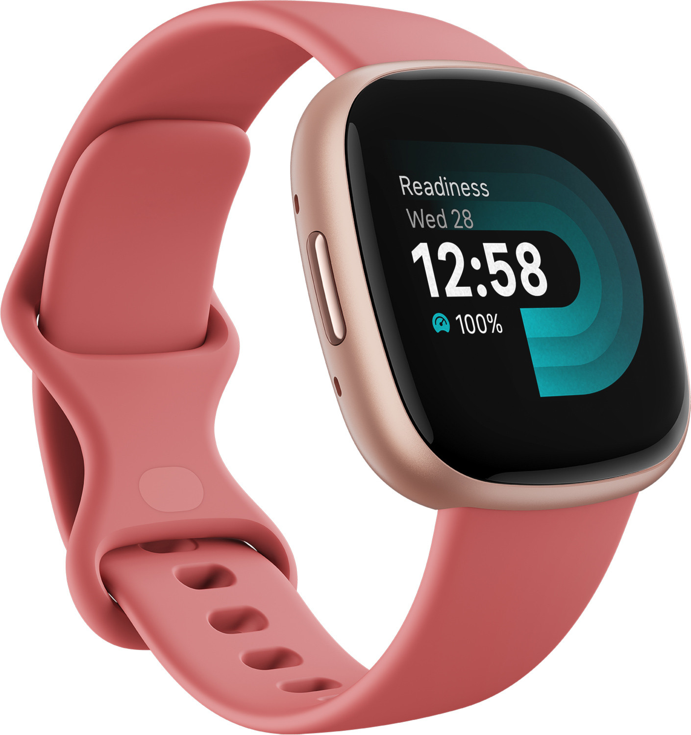 Fitbit Versa 4, pink sand/copper rose