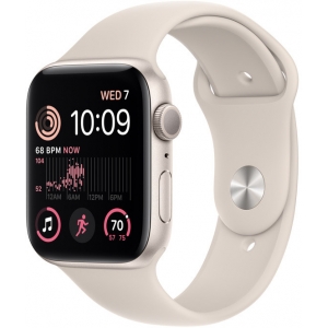 Apple Watch SE 2 GPS 44mm Sport Band, starlight