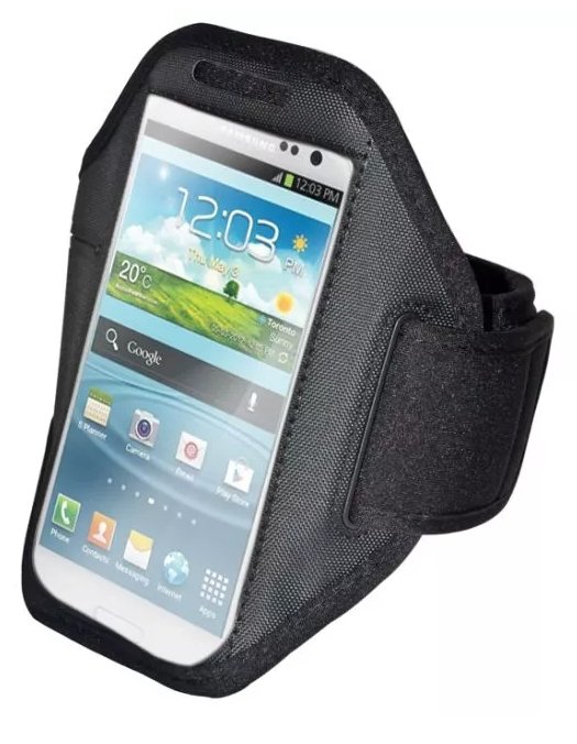 Mocco Universal (11.5x5.9cm) Armband Pouch Case for Sport - Fitness Running Black