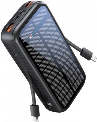 PROMATE SolarTank-20PDCi EcoLight™ Solar Переносная зарядная батарея 20000 mAh / QC3.0 / PD20W / Lightning / microUSB