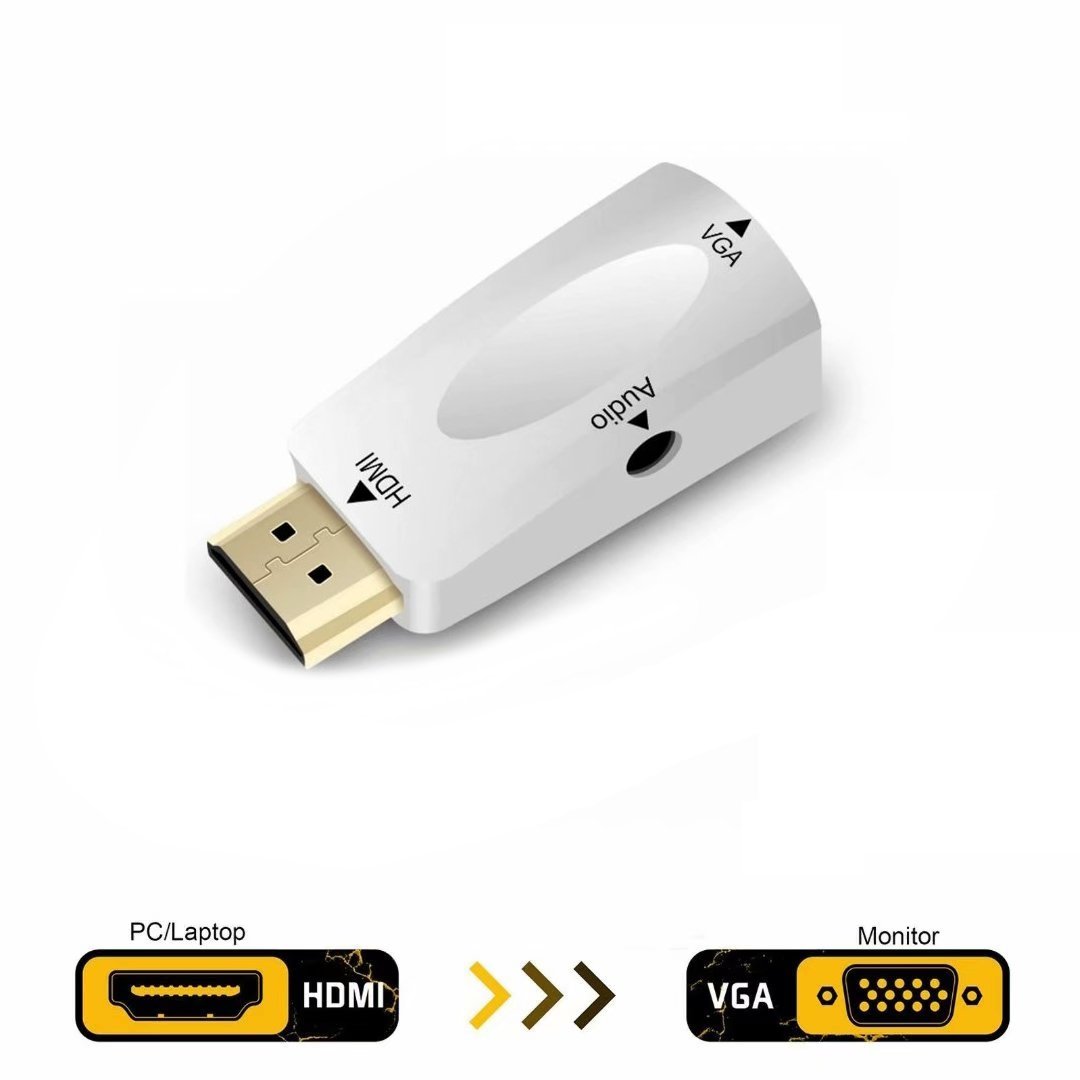 RoGer HDMI to VGA (+Audio) Converter white