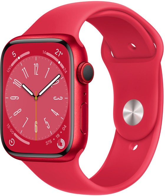 Apple Watch 8 GPS + Cellular 45mm Sport Band (PRODUCT)RED (MNKA3EL/A)
