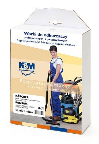 K&M KM-QUNI31.A Мешки для пылесосов универсальные KARCHER / MAKITA