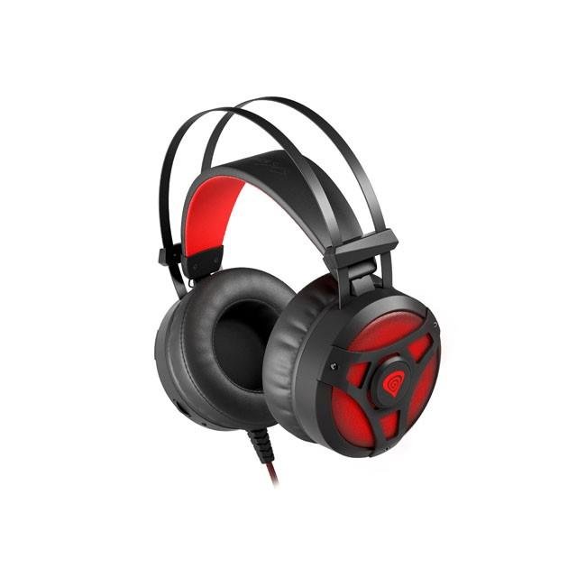 Natec Genesis Neon 360 Gaming Headphones With Microphone / LED / Vibration / Black-Red