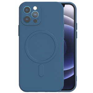 Mocco MagSilicone Soft Back Case Silicone Case for Apple iPhone 14 Pro Blue