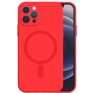 Mocco MagSilicone Soft Back Case Silicone Case for Apple iPhone 14 Red