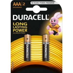 Duracell AAA MN2400 Alkaline LR03 1.5V  Батарейки MN2400 (2шт.) (EU Blister)