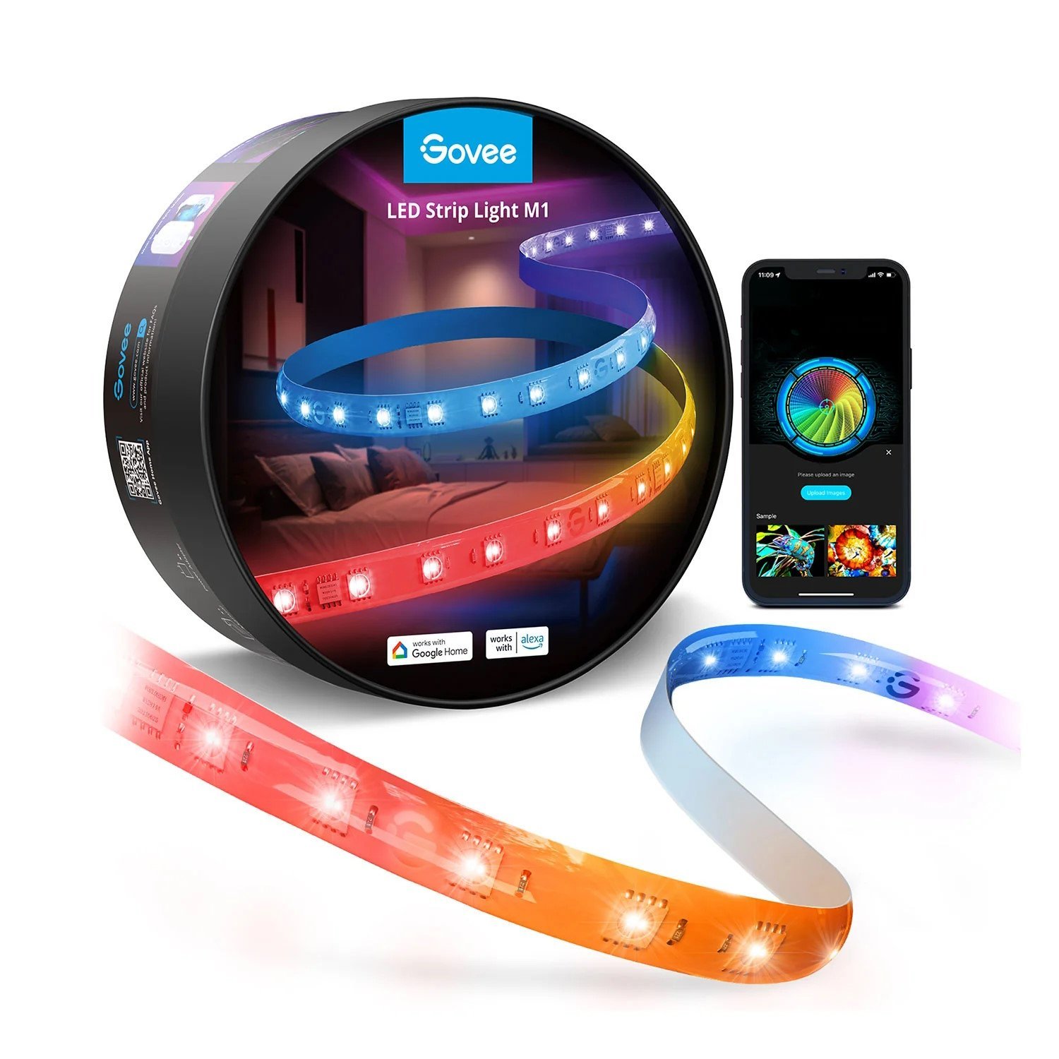 Govee H61E1 RGBIC LED Smart Strip 300LED / Bluetooth / Wi-Fi / 5m