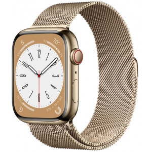 Apple Watch 8 GPS + Cellular 45mm Stainless Steel Milanese Loop, gold (MNKQ3EL/A)