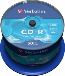 Verbatim Blank CD-R  700MB 1x-52x Extra Protection 50 Pack Spindle