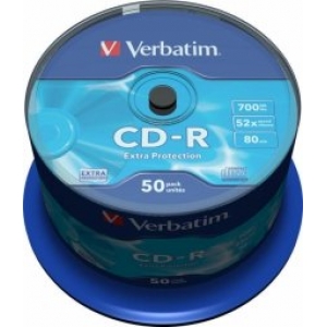 Verbatim Blank CD-R  700MB 1x-52x Extra Protection 50 Pack Spindle