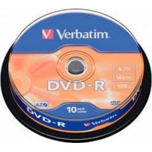 Verbatim Blank DVD-R AZO 4.7GB 16x Extra protection / 10 Pack Spindle