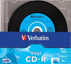 Verbatim Blank CD-R AZO 700MB Vinyl 1x-52x, 10 Pack Slim