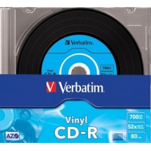 Verbatim Blank CD-R AZO 700MB Vinyl 1x-52x, 10 Pack Slim