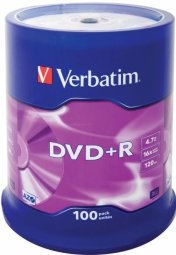 Verbatim Black DVD+R AZO  4.7GB 16x 100 Pack, Spindle