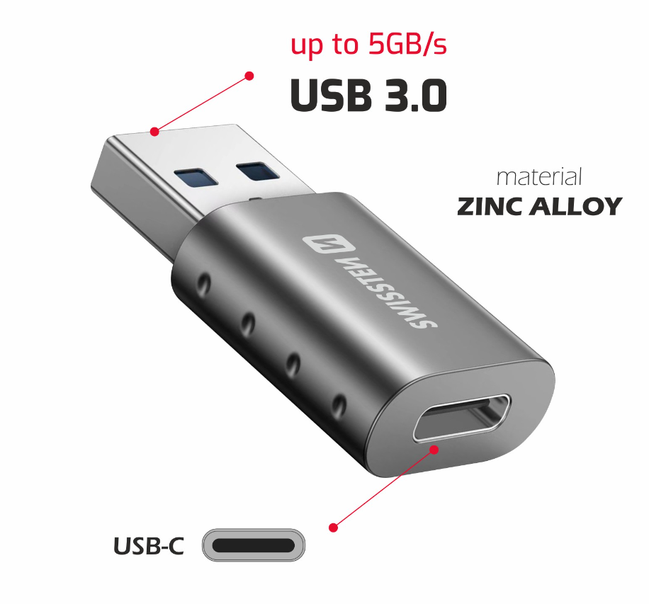 Swissten Адаптер USB-A / USB-C