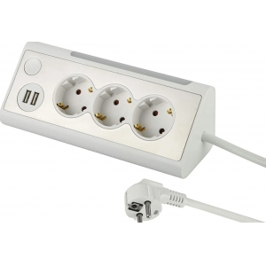 Electraline 62513 Multisocket 3p 2xUSB 1.5m