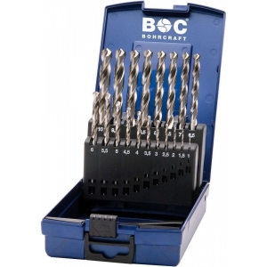 HSS-G DIN 338 FULLY-GROUND TYPE N IN ABS-BOX 19-PCS. 1.0-10.0 X 0.5 MM INC.  /  KG10 BOHRCRAFT