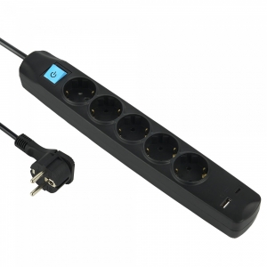Electraline 62167 Удлинитель 5p USB + USB-C Max.17W 1.5m